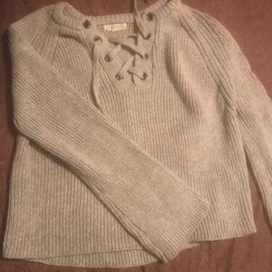 LA Hearts lace-up sweater